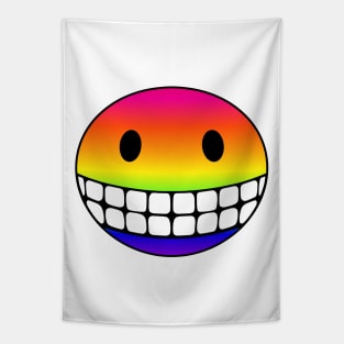 Rainbow Smiley Tapestry