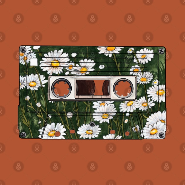 Daisy Cassette Tape by Heather Dorsch Creations