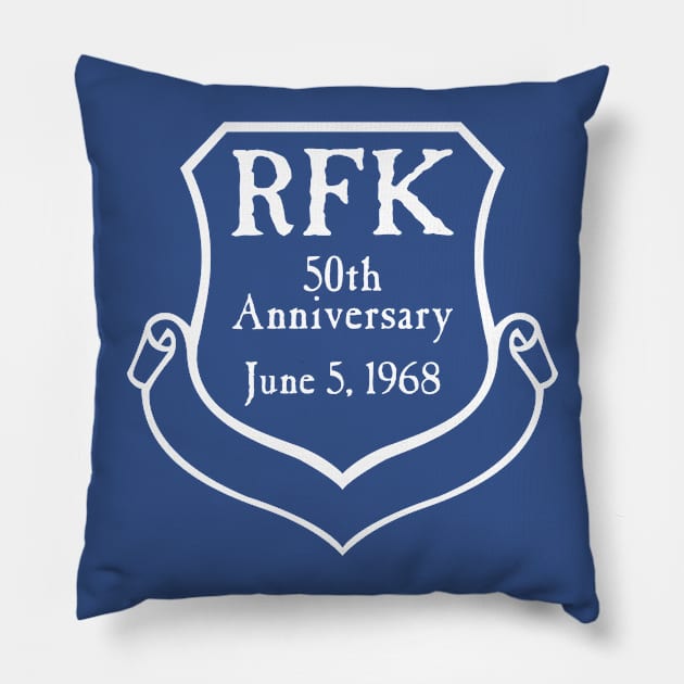 RFK 50th Anniversary June 5, 1968 Tshirt Pillow by machasting