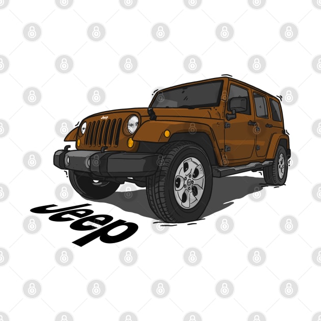 Jeep Wrangler - Brown by 4x4 Sketch