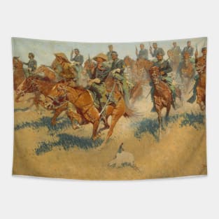 On the Southern Plains by Frederic Remington Tapestry