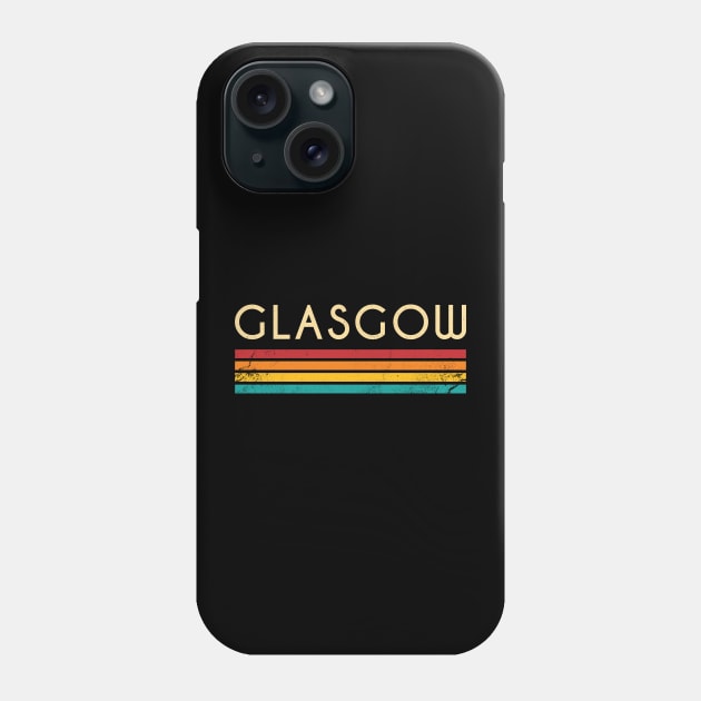 Retro Vintage Glasgow Scotland City Nostalgic Look Phone Case by fizzyllama