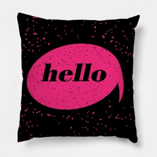 Hello Hot Pink Pillow