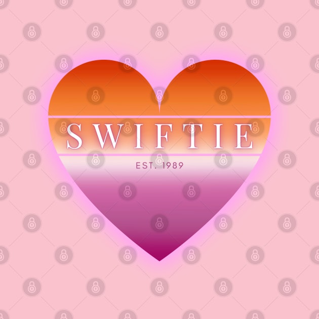 Sapphic Swiftie Lesbian Pride Heart by Sapphic Swiftie 