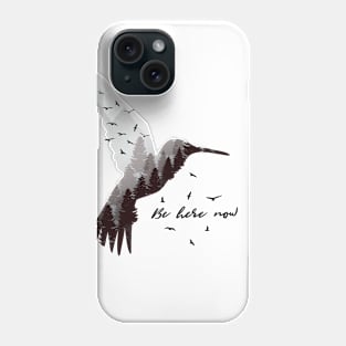 Hummingbird with Forest Design Phone Case