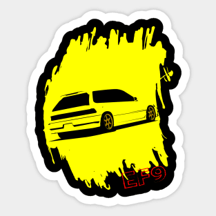 INDIGOS UG - Sticker - Car - Bumper - JDM - Die Cut - OEM - Decal - Rock  Domo with Guitar - 110x100mm Yellow