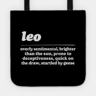 Leo Zodiac Symbol //// Humorous Gift Design Tote