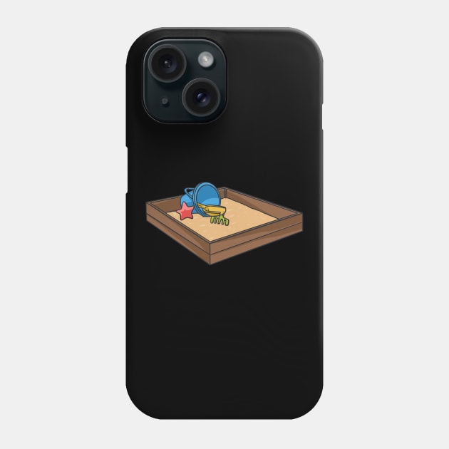 Sandbox And Toys Sandpit Sand Phone Case by fromherotozero