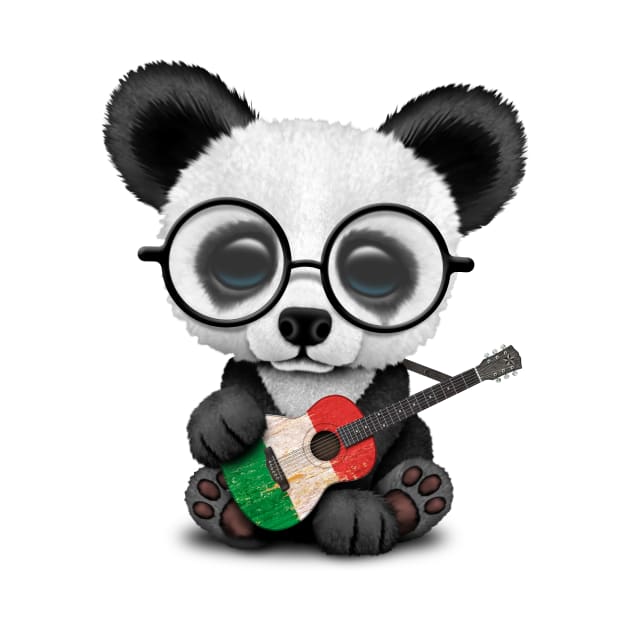 Baby Panda Playing Italian Flag Guitar by jeffbartels