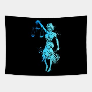 Colorful Lady Justice Tapestry