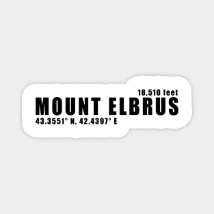 Caucasus Majesty: Mount Elbrus Magnet
