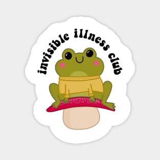 Invisible Illness Club - Cute Frog Mushroom Sticker Magnet