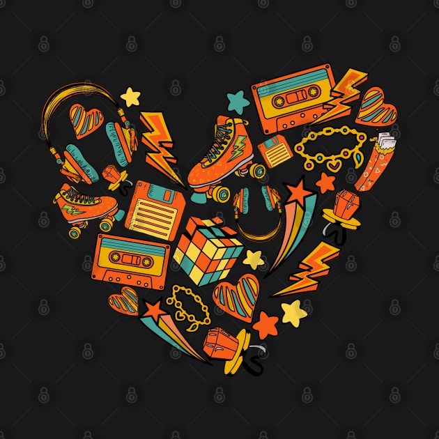 90s Heart filled with nostalgia