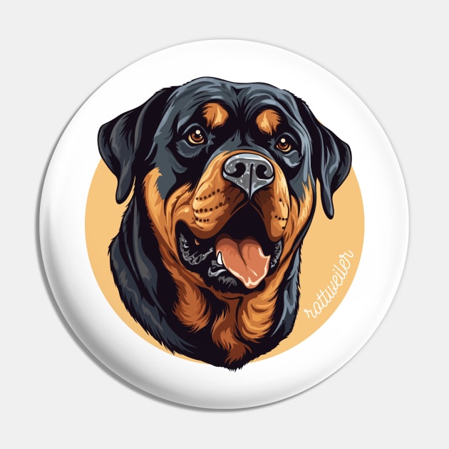 Rotweiler Rottie Dog Breed Cursive Graphic Pin by PoliticalBabes