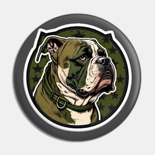 American Bulldog Camouflage Motif Pin