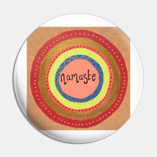 Namaste Yoga Mandala Pin