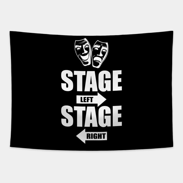 Theatre - Stage Left Stage Right Tapestry by KC Happy Shop