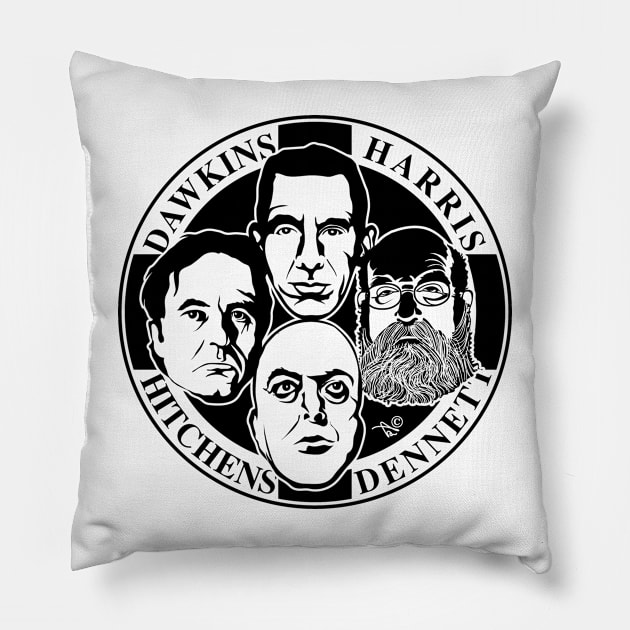 Four Horsemen: New Atheists by TaizTeez Pillow by TaizTeez