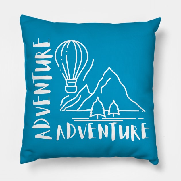 Double Adventure Pillow by traveladventureapparel@gmail.com