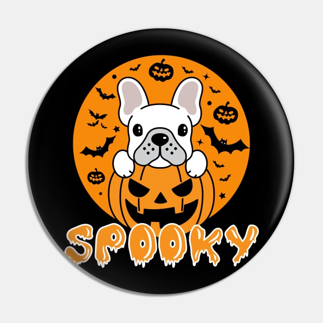 Spooky Dog Halloween French Bulldog Pin by ChasingTees