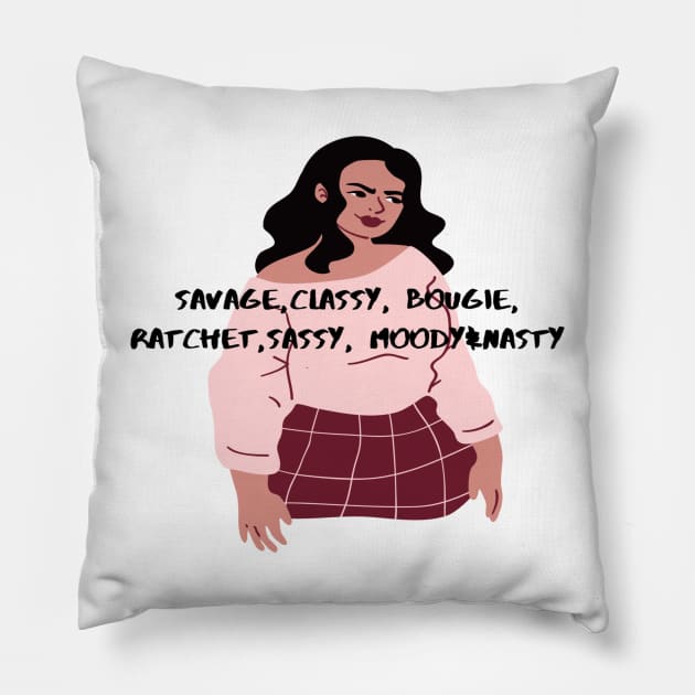 Savage-Megan Thee Stallion Pillow by BRIJLA