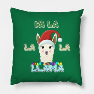 Singing Llama - Deck the Halls Pillow