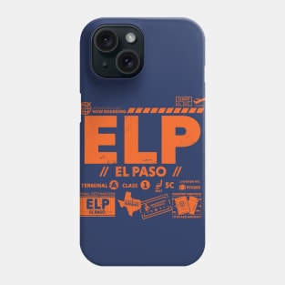 Vintage El Paso ELP Airport Code Travel Day Retro Texas Travel Tag Phone Case