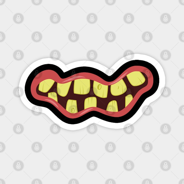 Monster mouth Magnet by gold package