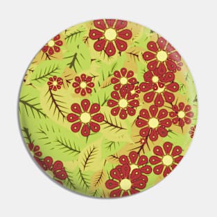 Foliage and flowers Pin