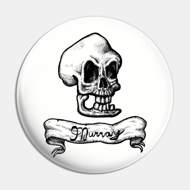 Murray, The Demonic Talking Skull Pin by mattleckie