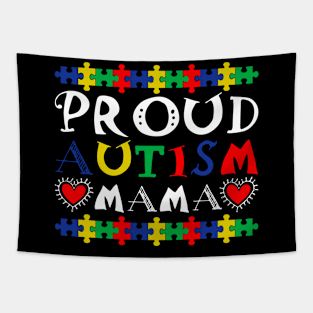 Proud Autism Mom Autism Awareness Gift for Birthday, Mother's Day, Thanksgiving, Christmas Tapestry