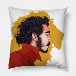 Dev Patel - An illustration by Paul Cemmick Pillow