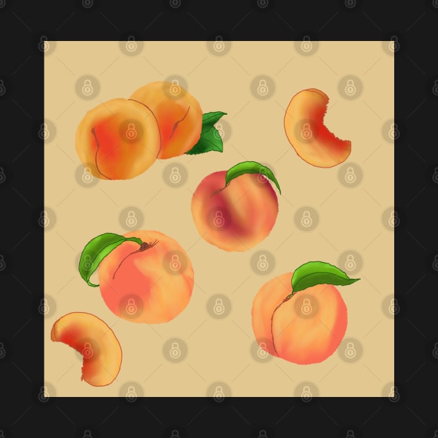 Peaches Pattern Cream by TrapperWeasel