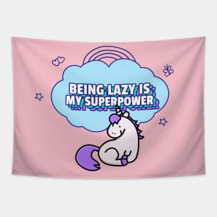 Cute Funny Unicorn Lazy Tapestry