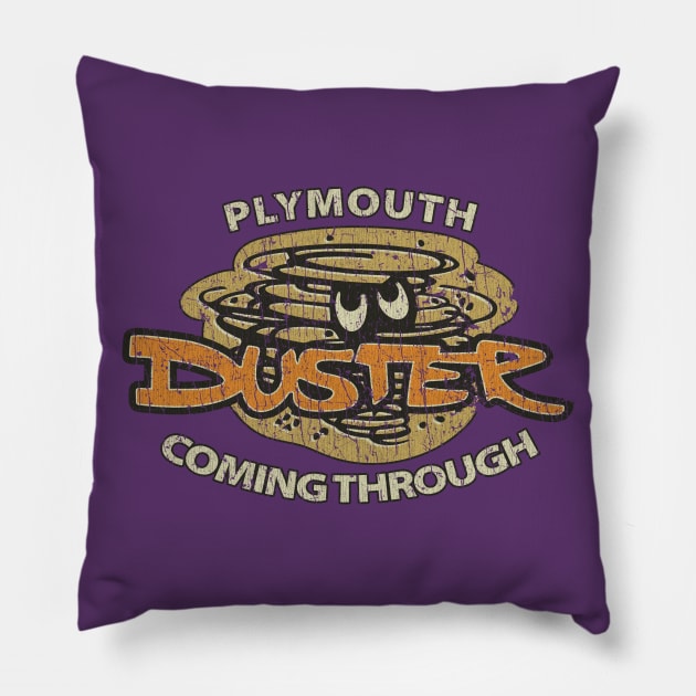 Plymouth Duster Coming Through 1970 Pillow by JCD666