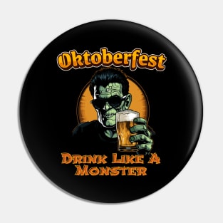 Funny Oktoberfest - Frakentstein Halloween Beer Pin