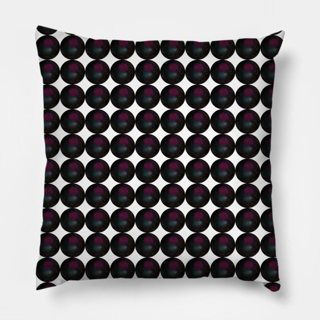 Simple seamless pattern, abstract background with monochrome black-white bubbles, confetti. Watercolor dots (circles). Great for greeting cards, wallpapers, covers and packaging, wrapping paper. Pillow by Olesya Pugach