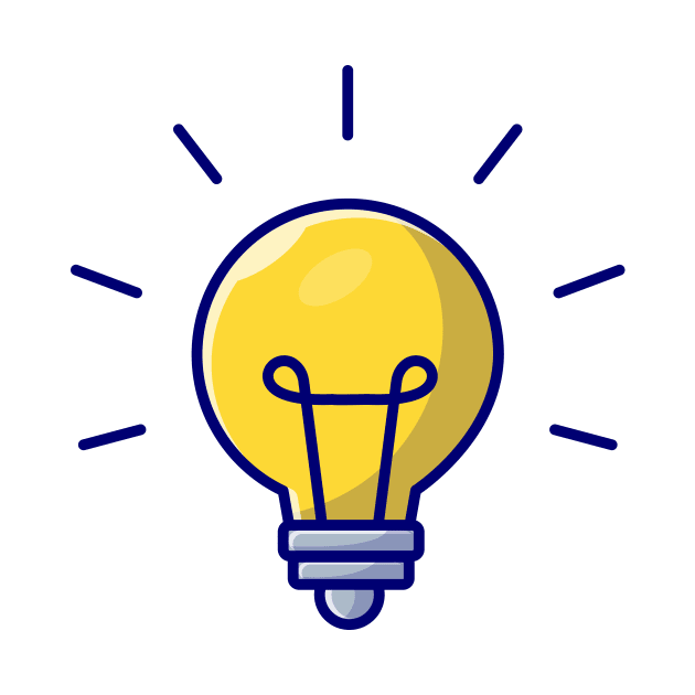 Lightbulb Idea Cartoon Vector Icon Illustration by Catalyst Labs