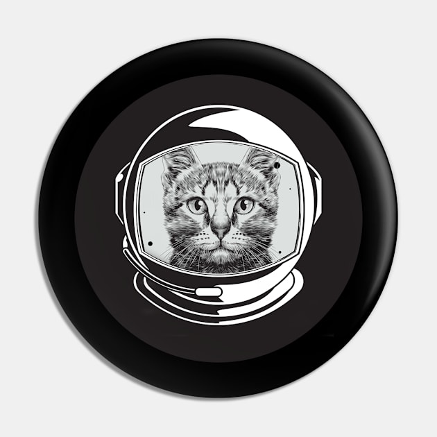 Cute Kitty Astronaut Cool Animal Funny Cat Universe Pin by mangobanana