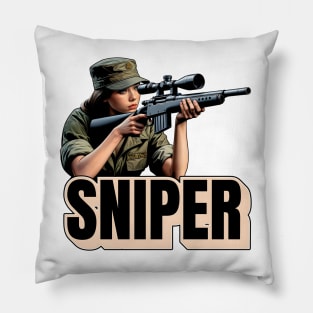 Sniper Girl Pillow