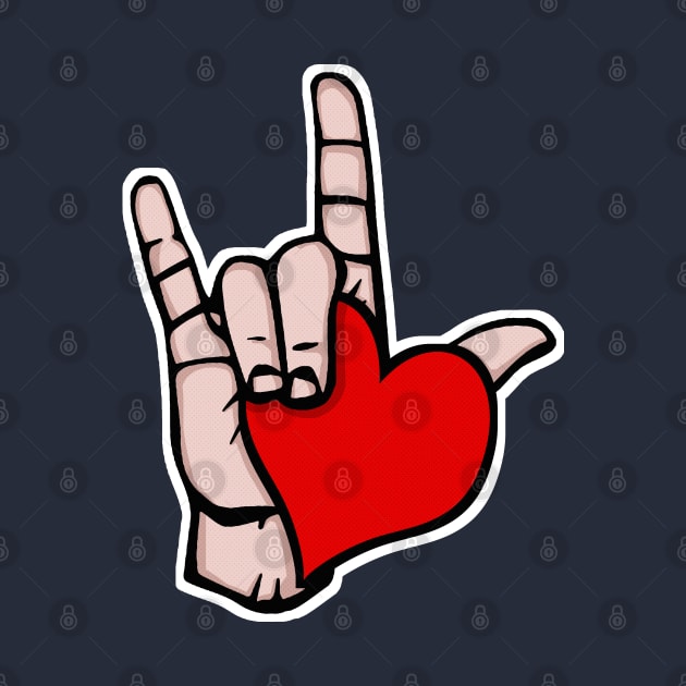 I Love You in American Sign Language #1 / Heart Design by DankFutura