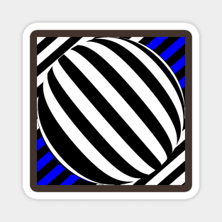 A striped globe Magnet