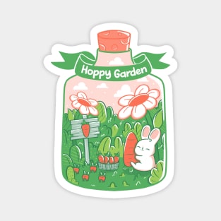 Hoppy Bunny Garden by Tobe Fonseca Magnet