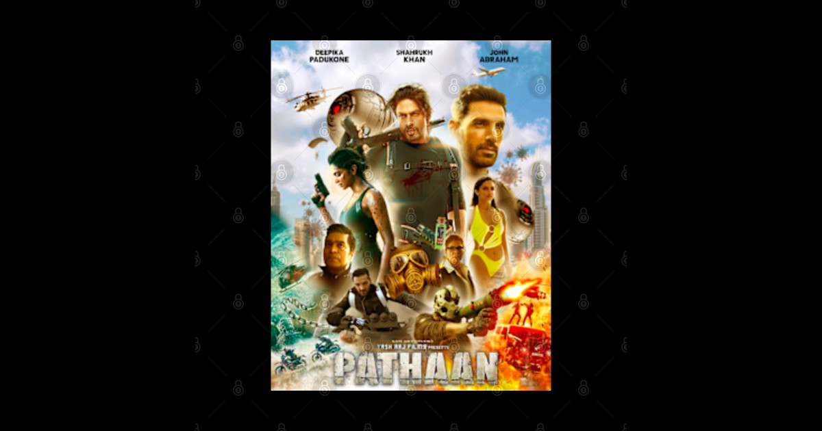 Pathan Movie art Pathaan Sticker TeePublic