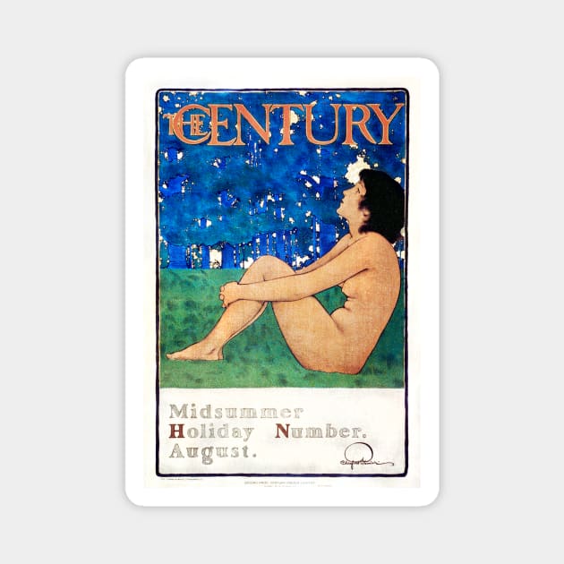 The Century - Midsummer Holiday (1897) by Maxfield Parrish Magnet by WAITE-SMITH VINTAGE ART