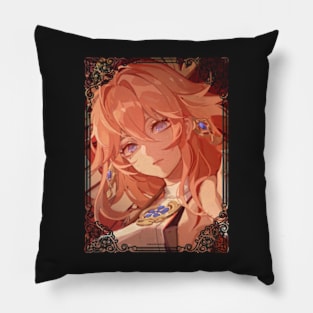 Yae Miko & Sakura Leaves Pillow