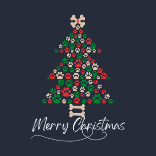 Pet Paw Christmas Tree, family pets T-Shirt