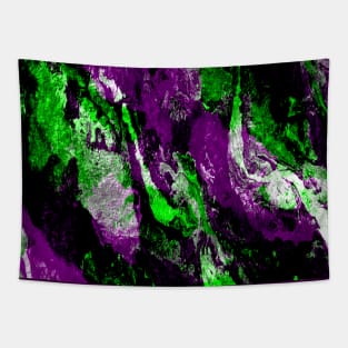 purple white and green painting artwork Tapestry