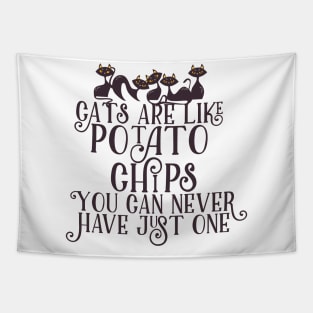 Cats are like potato chips. Tapestry