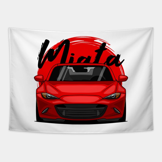 Red Miata MX5 ND Tapestry by GoldenTuners